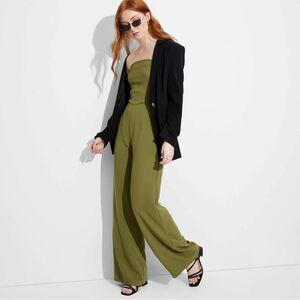 Women's Wide Leg Tube Jumpsuit Wild Fable Green S small Wedding Special NWT